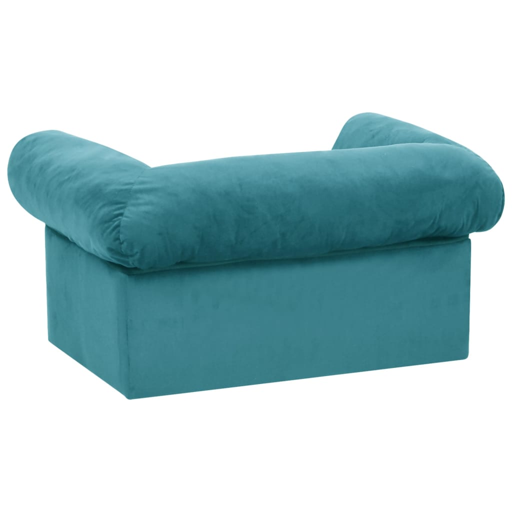 Canapé pour chien avec tiroir Turquoise 75x50x38 cm Peluche