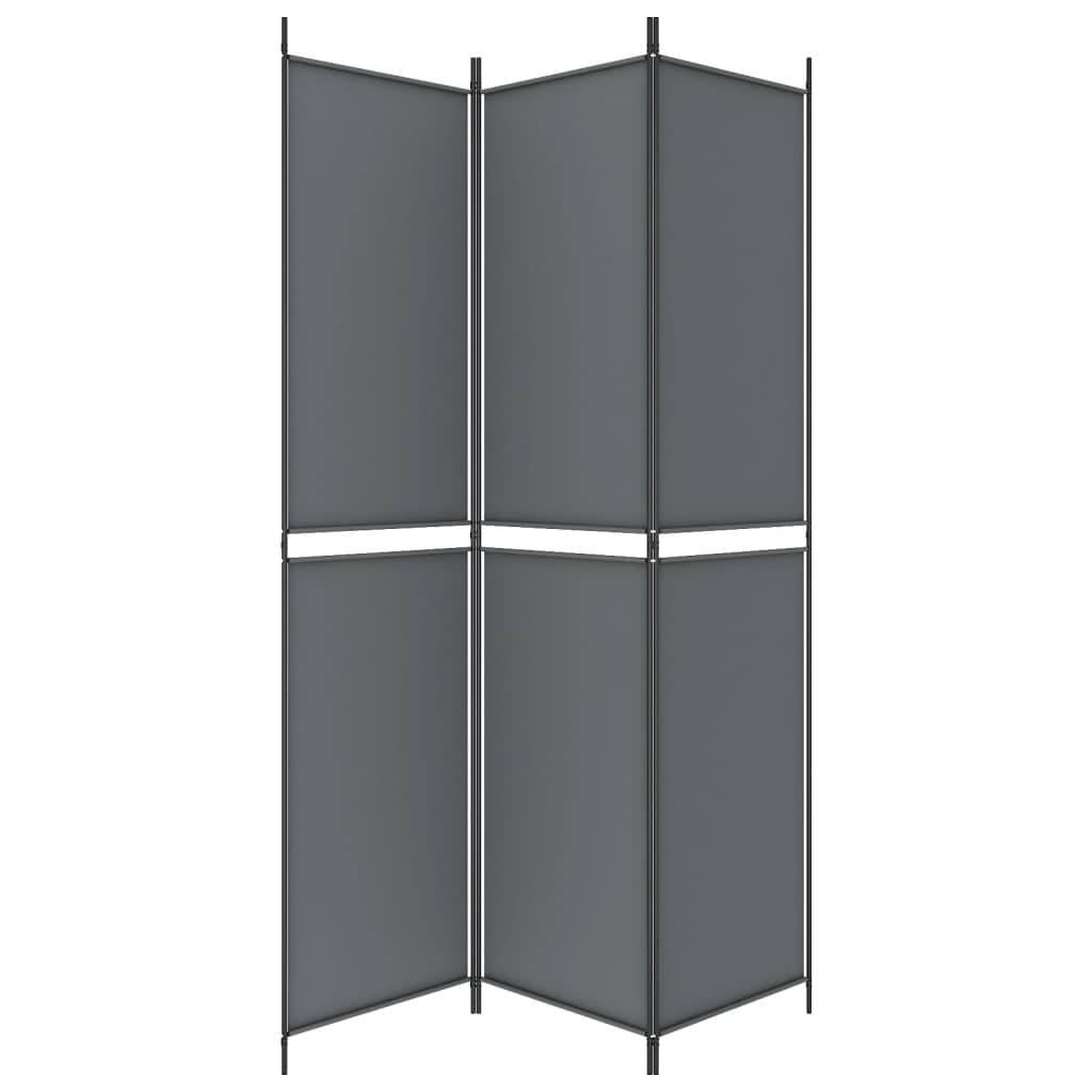 3-Panel Room Divider Anthracite 150x220 cm Fabric