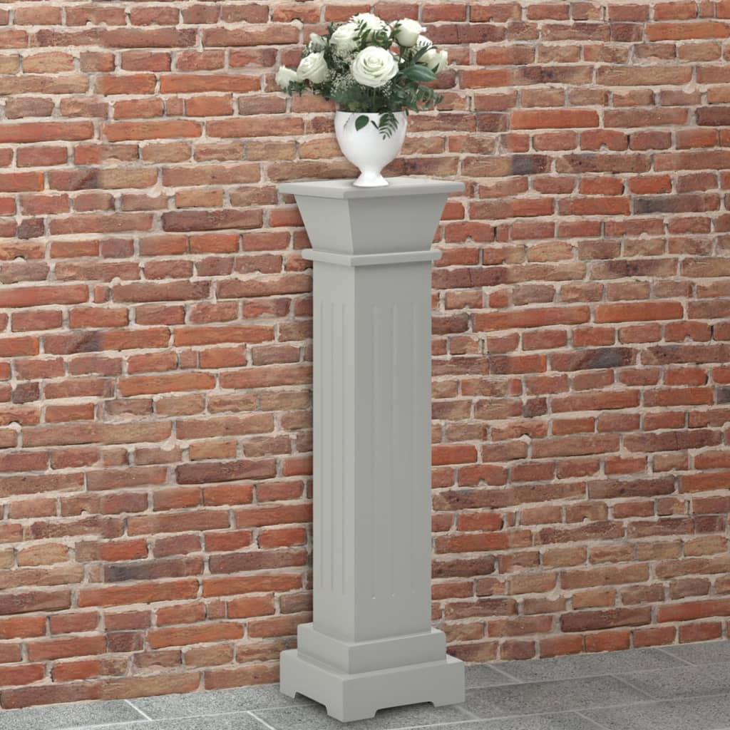Klassischer Säulen-Pflanzenständer Grau 17x17x66 cm MDF