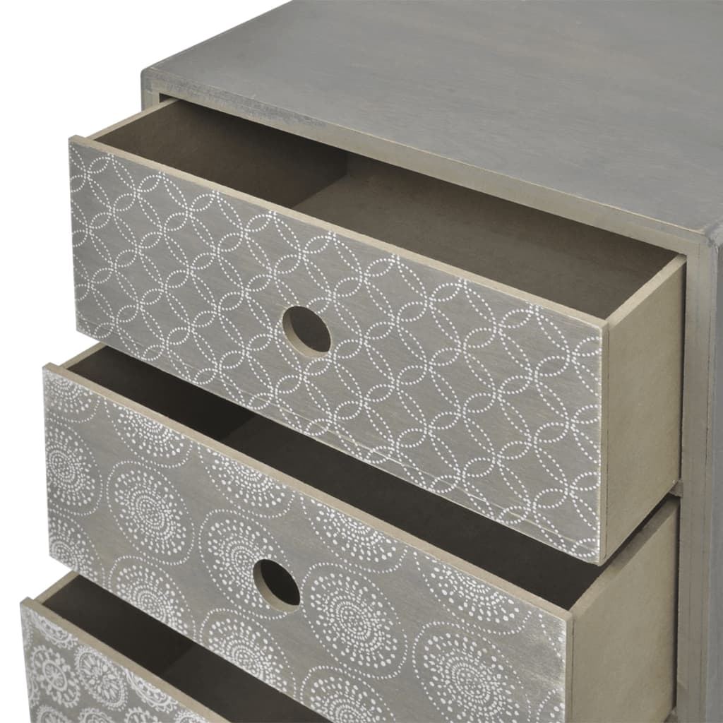 Side Cabinet 5 Drawers Grey