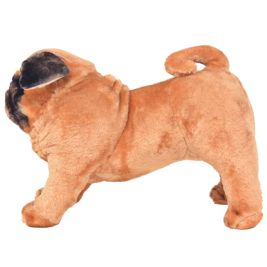 Standing Plush Toy Pug Dog Light Brown XXL