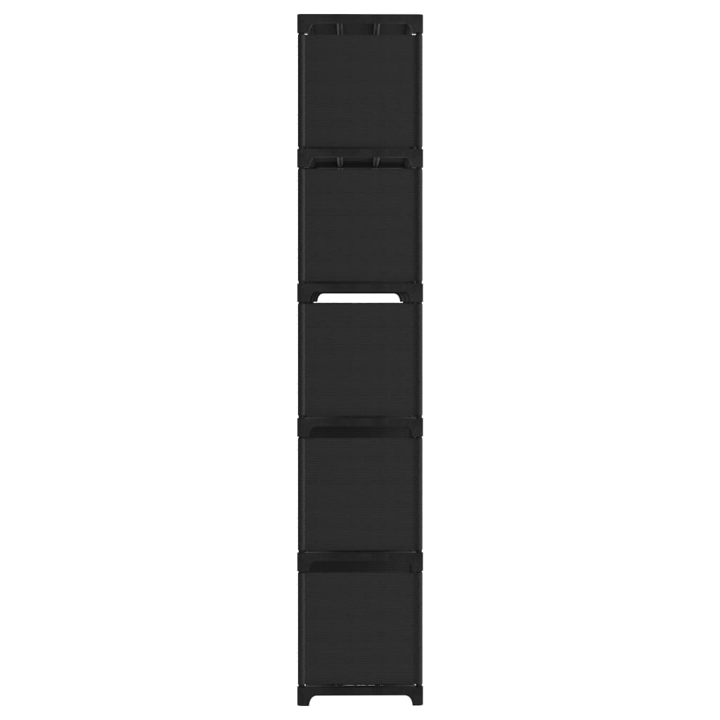 15-Cube Display Shelf Black 103x30x175.5 cm Fabric