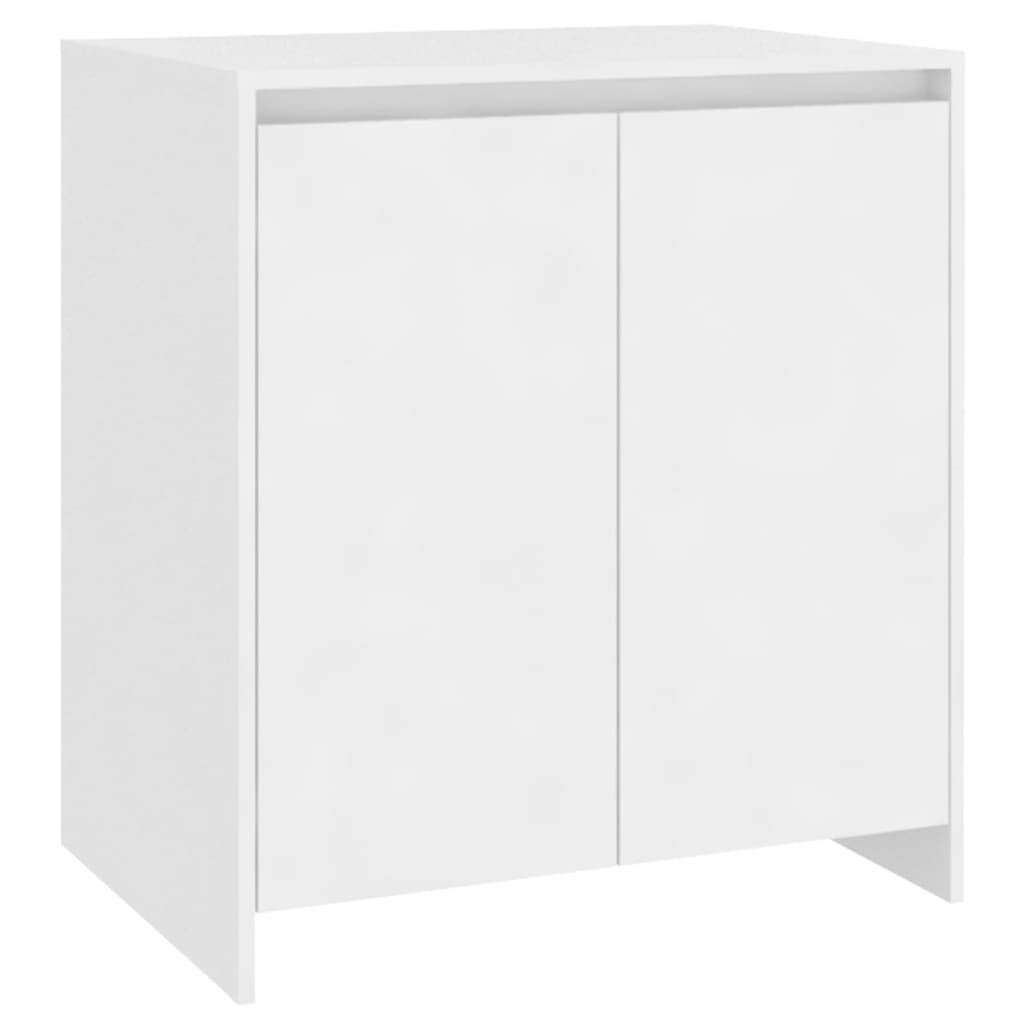 2 Piece Sideboard White Engineered Wood