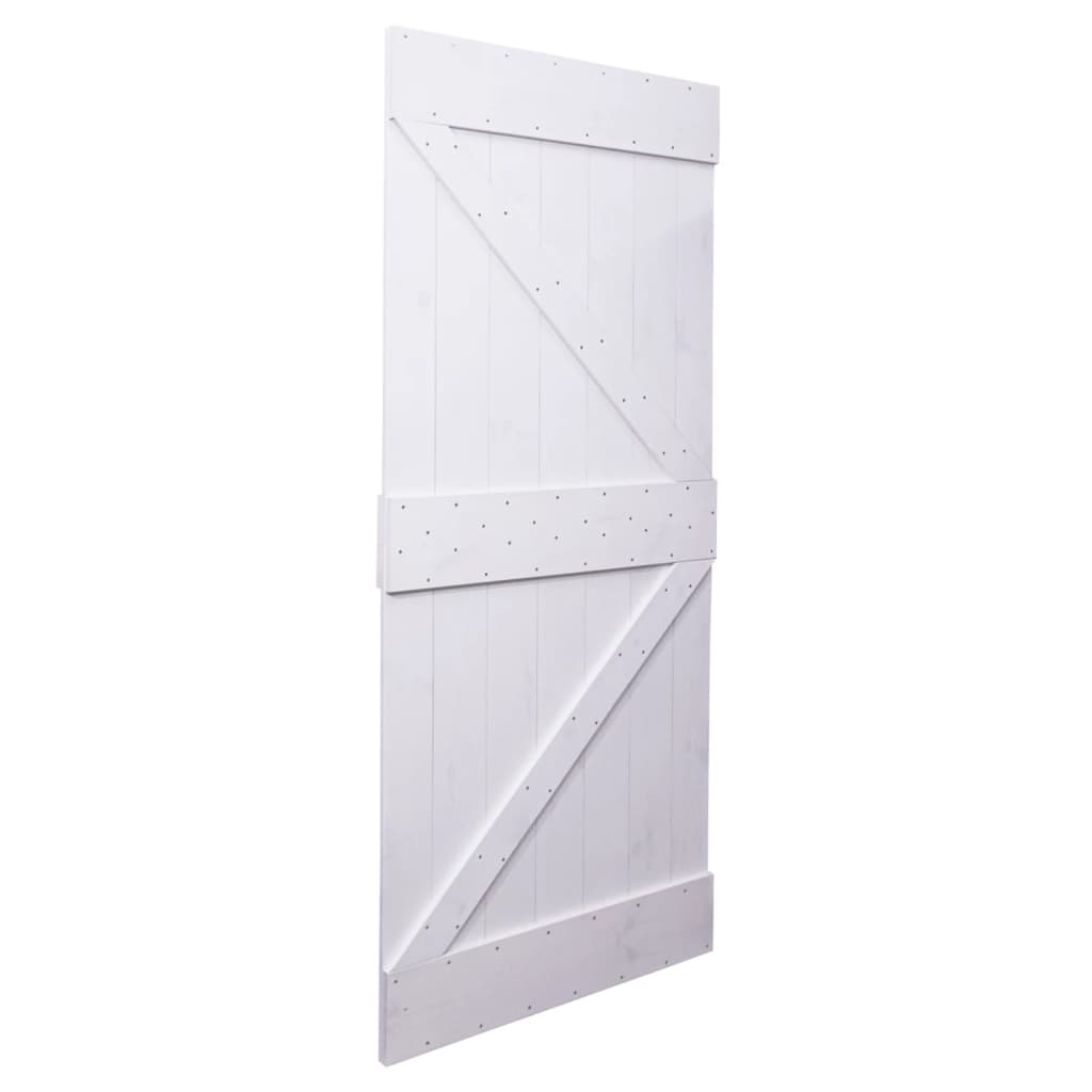 Door 80x210 cm Solid Pine Wood White