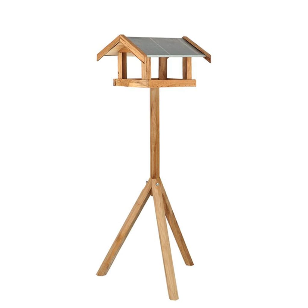 Esschert Design Vogel-Futterhaus mit rechteckigem Dach Stahl