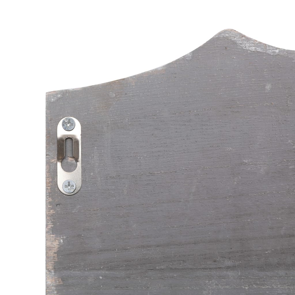 Wandgarderobe Grau 50×10×23 cm Holz
