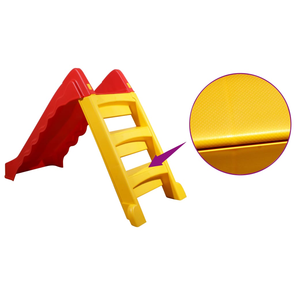 Toboggan pliable d'enfants Intérieur/Extérieur Rouge et jaune