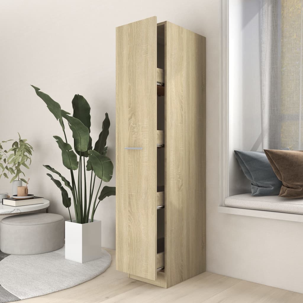 Apothecary Cabinet Sonoma Oak 30x42.5x150 cm Chipboard