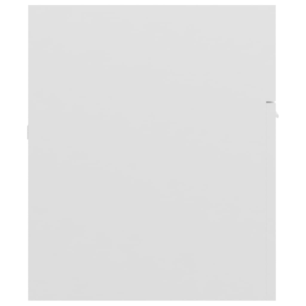 Armoire d'évier Blanc brillant 100x38,5x46 cm Bois d’ingénierie