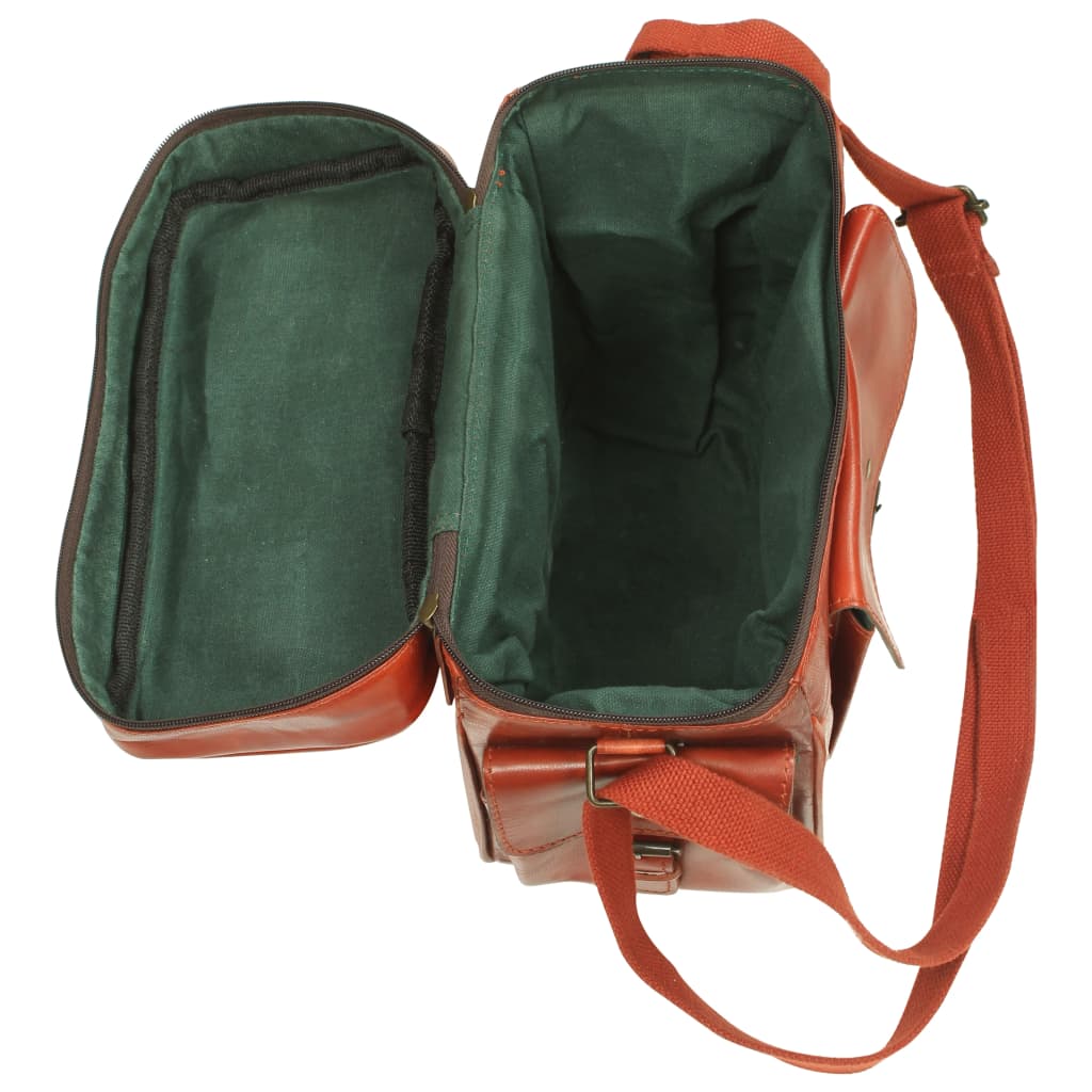 Camera Bag for DSLR Real Leather Tan