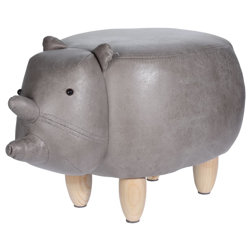 Home&Styling Tabouret 64 x 35 cm en forme de rhinocéros