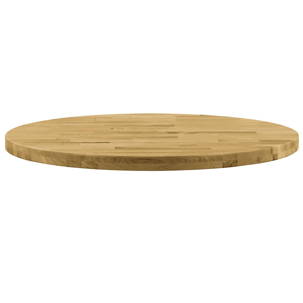Tischplatte Eichenholz Massiv Rund 44 mm 500 mm