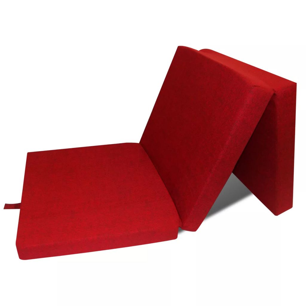 3-teilige Klappmatratze 190×70×9 cm Rot 