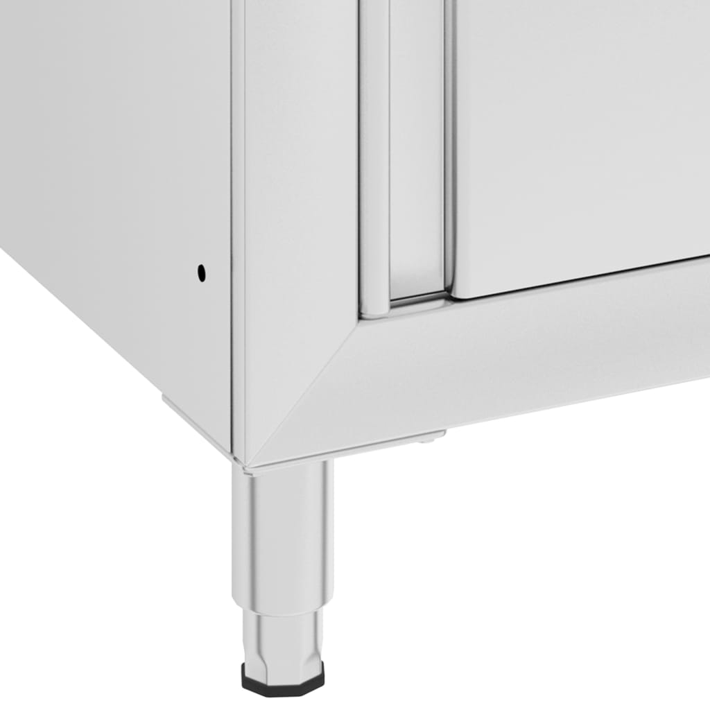 Commercial Kitchen Sink Cabinet 60x60x96 cm Stainless Steel