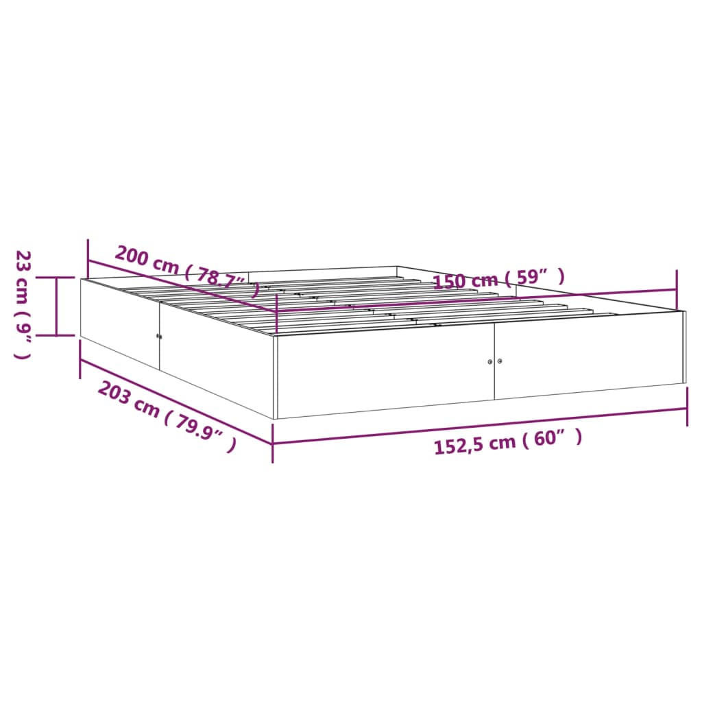 Waschtischplatte Dunkelbraun 80x40x2,5 cm Massivholz Behandelt