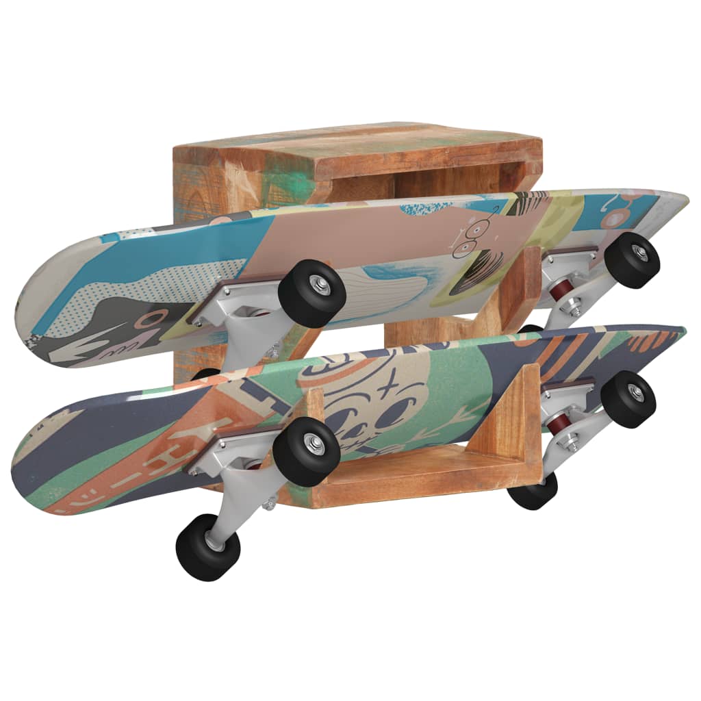 Skateboard Wandhalter 25x20x30 cm Recyceltes Massivholz