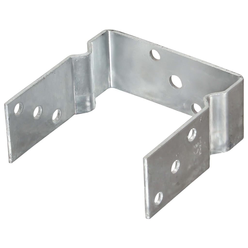 Fence Anchors 2 pcs Silver 14x6x15 cm Galvanised Steel