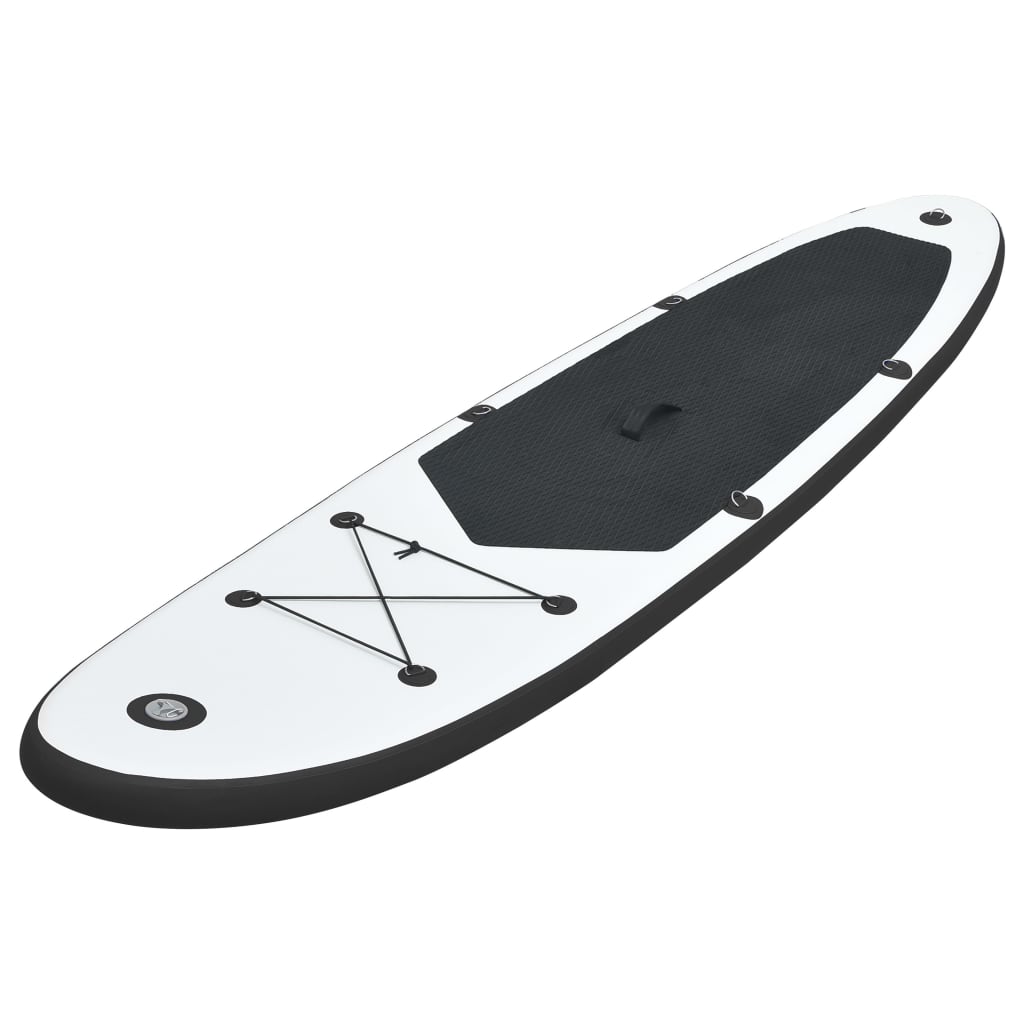 Aufblasbares Stand Up Paddle Board Set Schwarz und Weiss