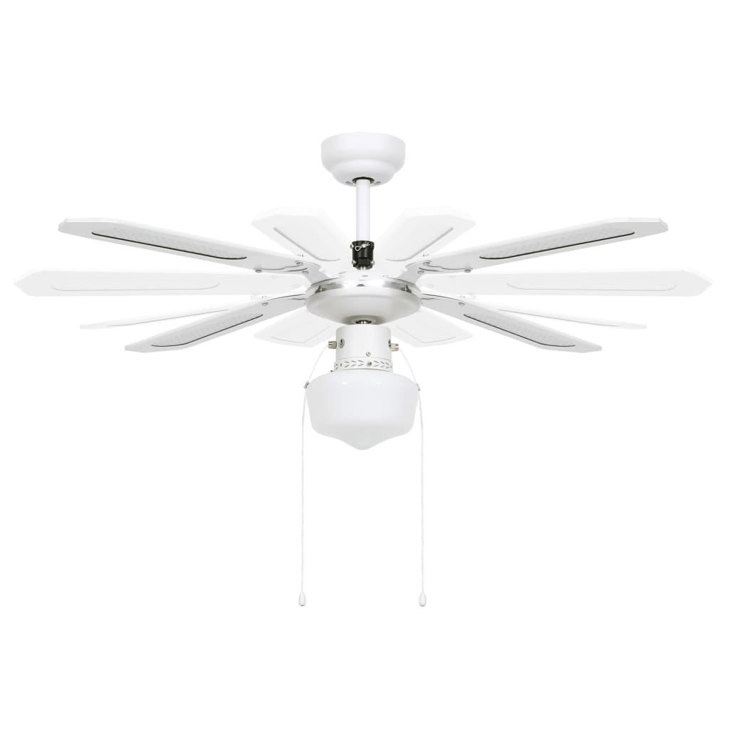 Ceiling Fan with Light 106 cm White