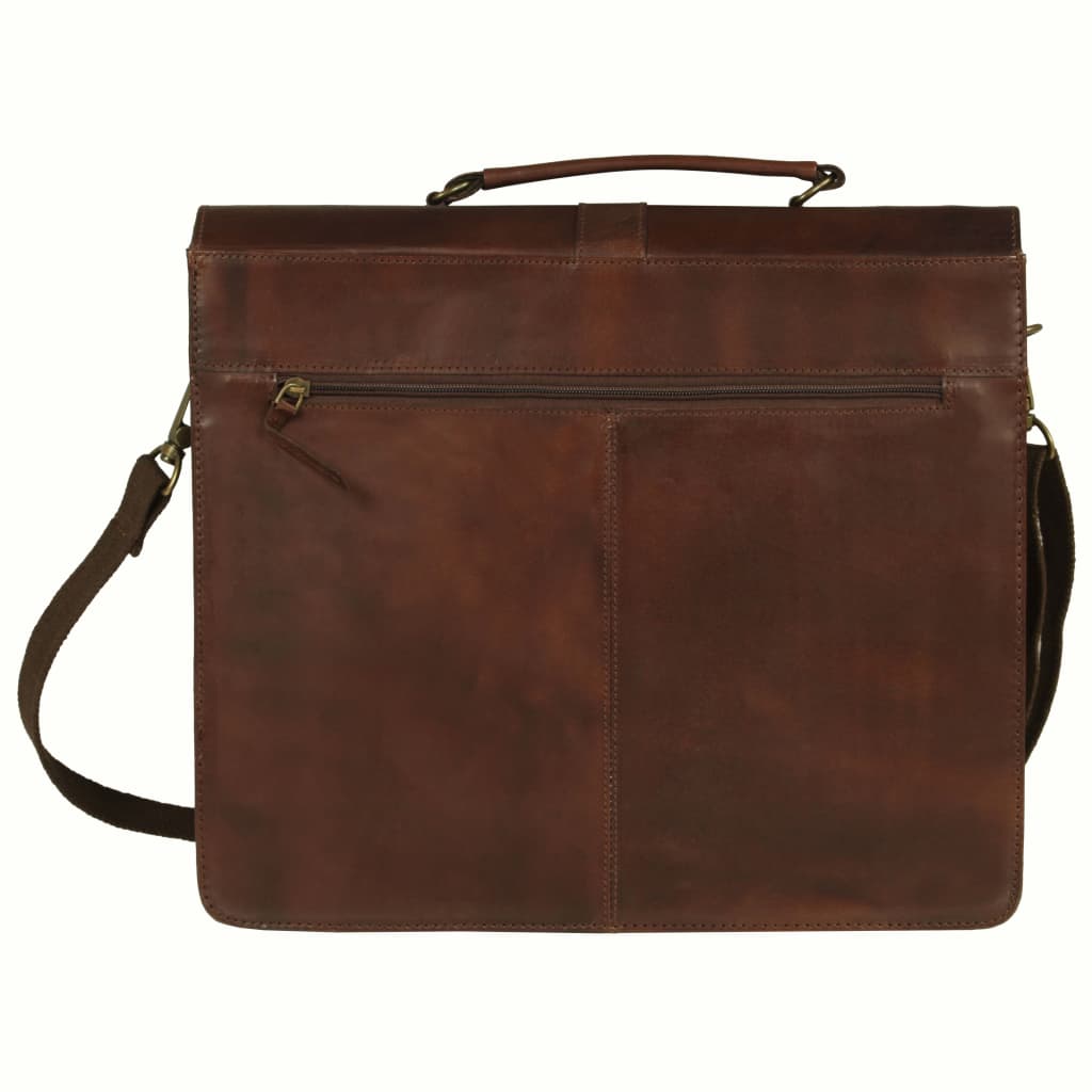 Briefcase Real Leather Brown