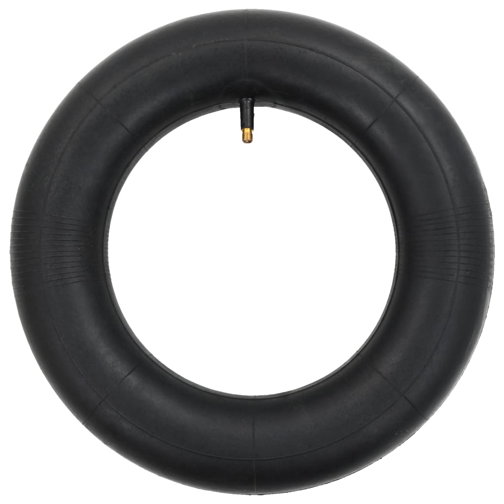 4 Piece Wheelbarrow Tire and Inner Tube Set 3.50-8 4PR Rubber