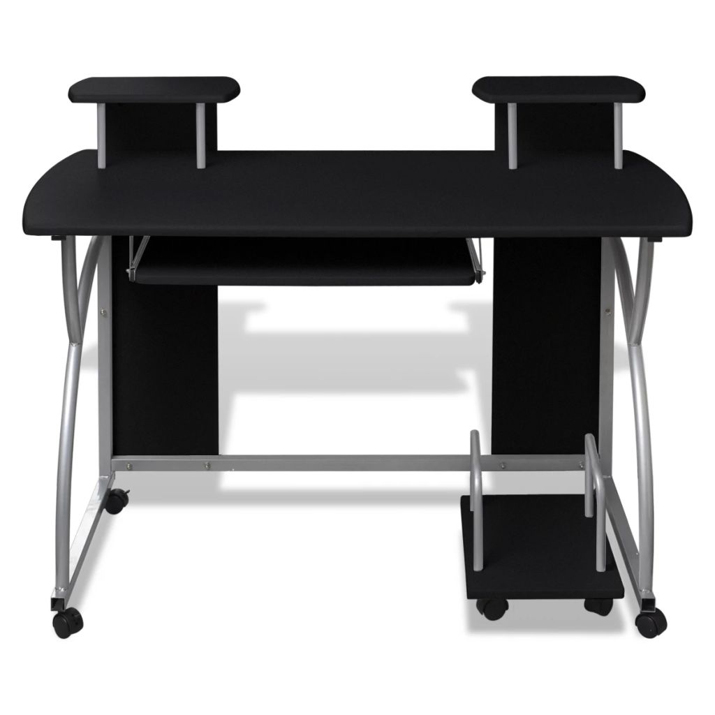 Computer Desk with Pull-out Keyboard Tray Black