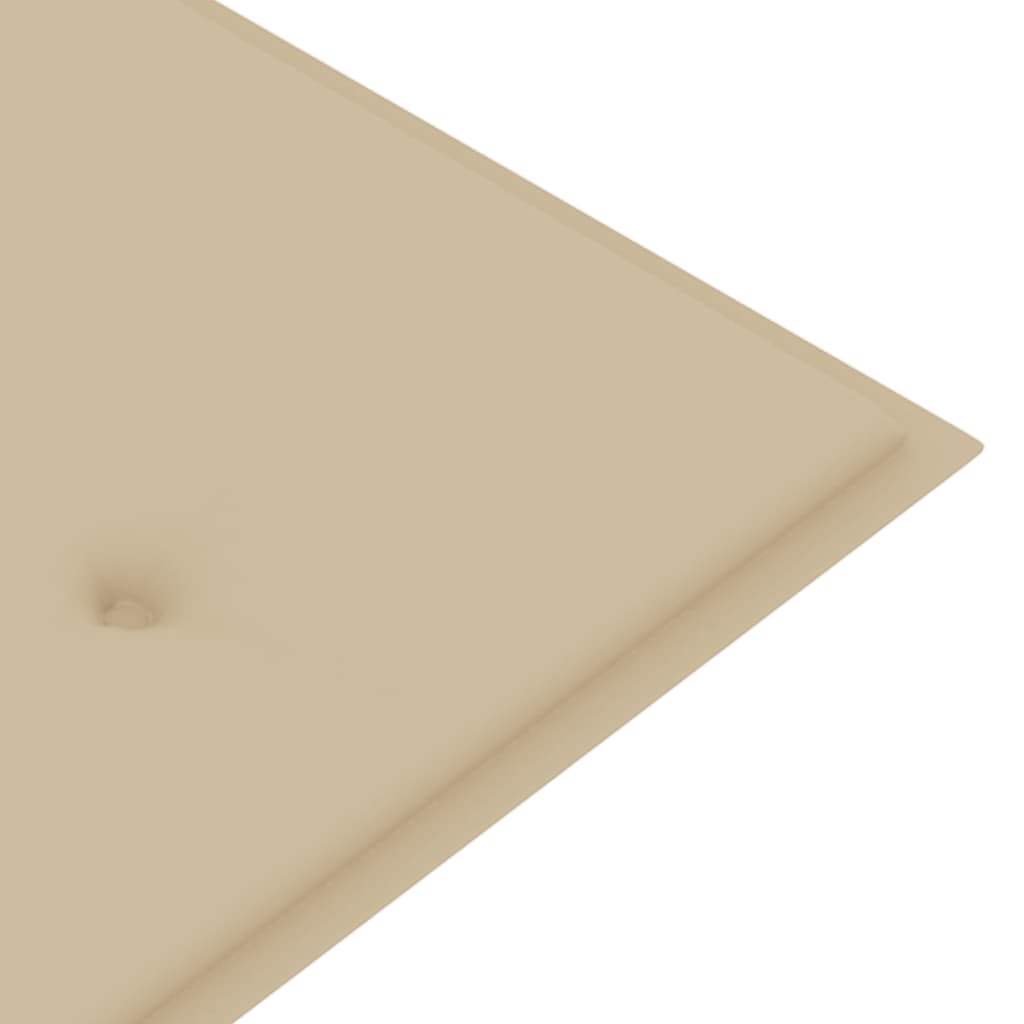 Coussin de banc de jardin beige 150x50x3 cm tissu oxford