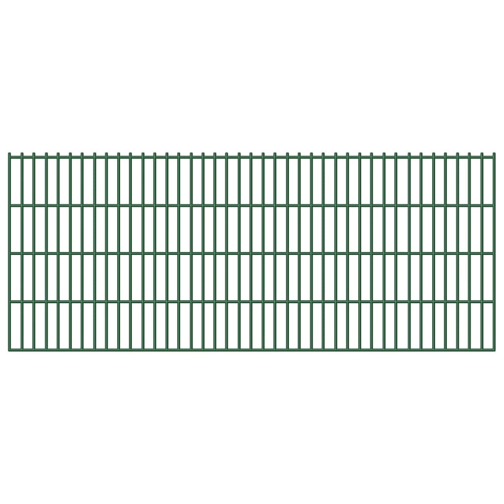 2D Gartenzaun-Paneel 5 Stk. 83 cm 10 m Grün 