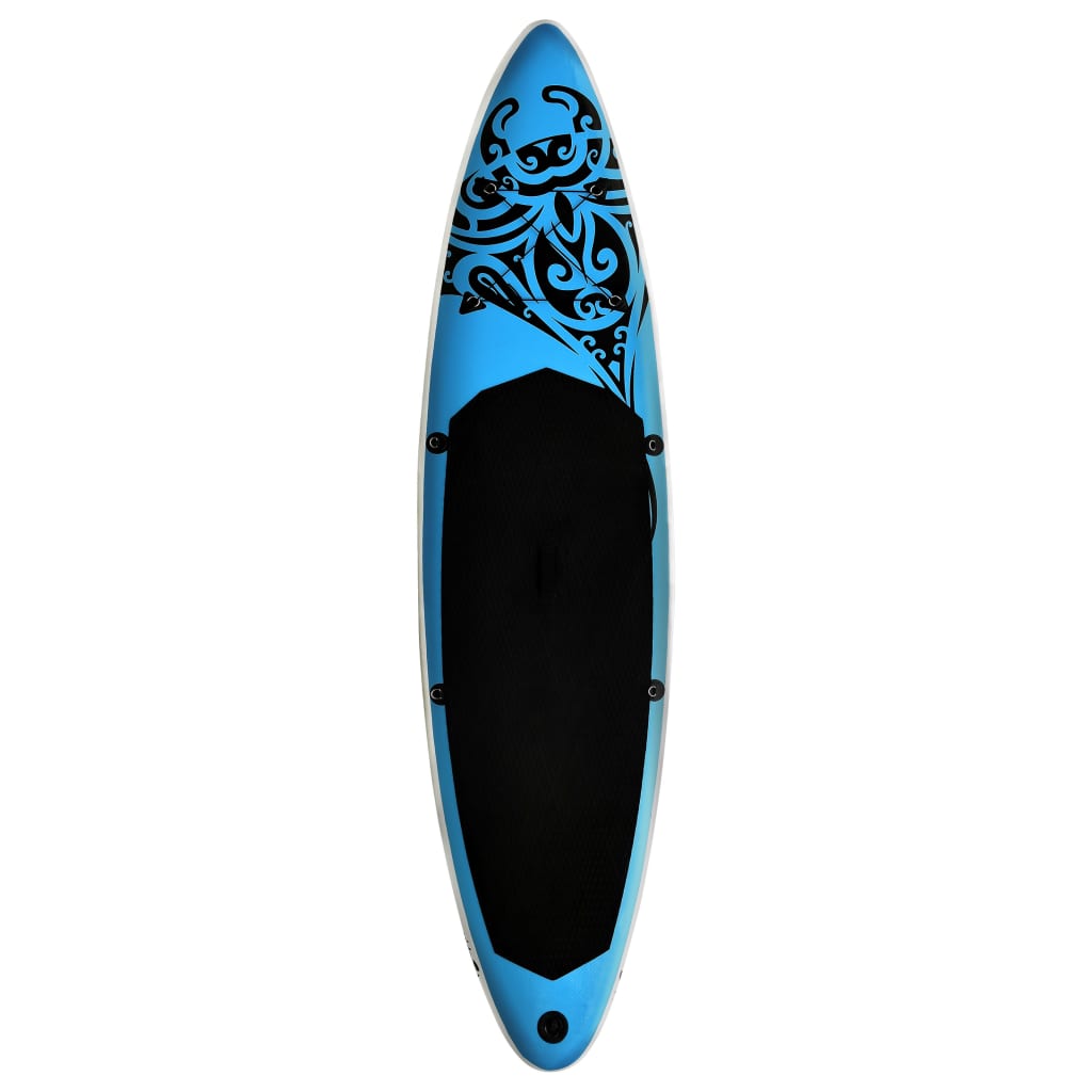 Aufblasbares Stand Up Paddle Board Set 366x76x15 cm Blau