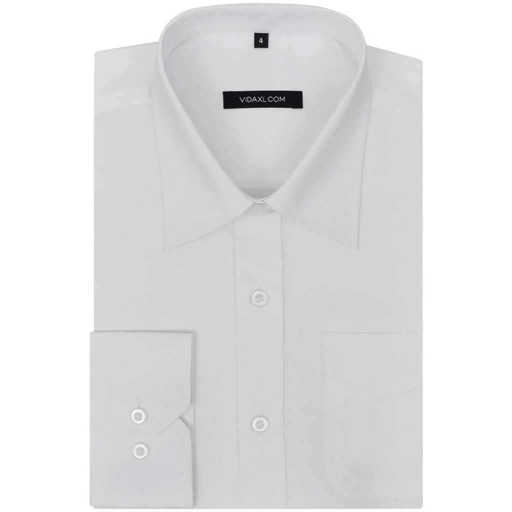 Chemise à manches longues pour Garçon Taille 122-128 Blanc