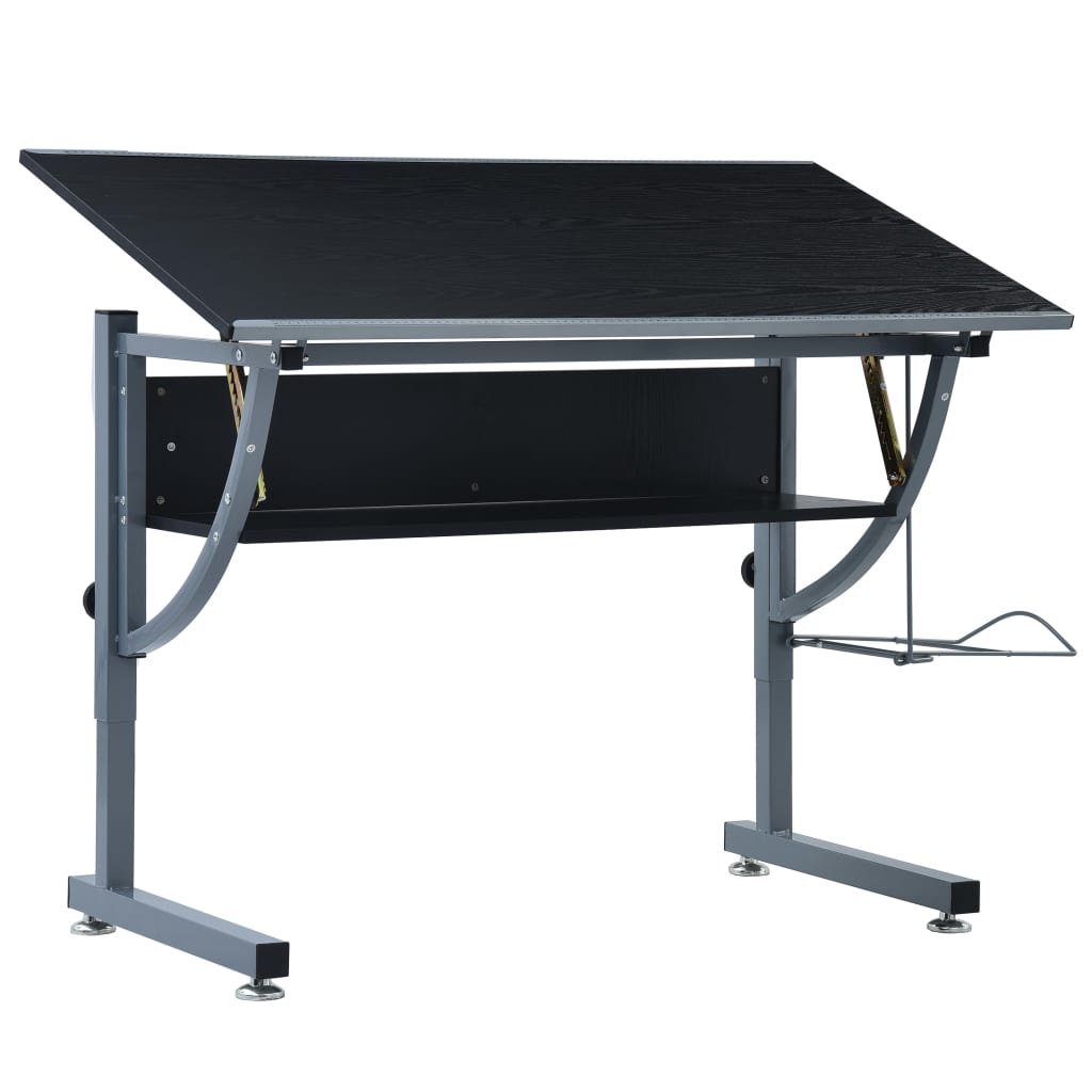 Teenager's Drafting Table Black 110x60x87 cm MDF