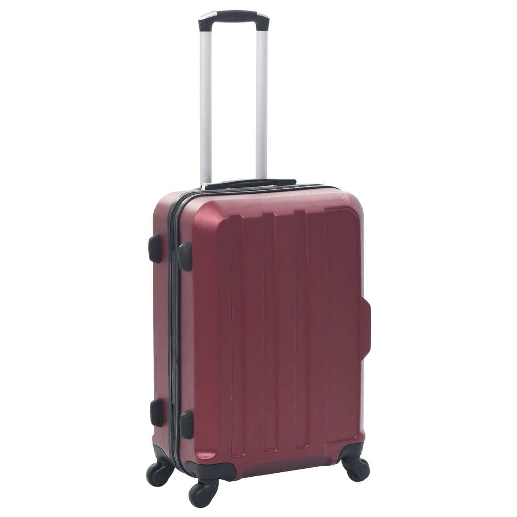 Hardcase Trolley Set 3 pcs Wine Red ABS