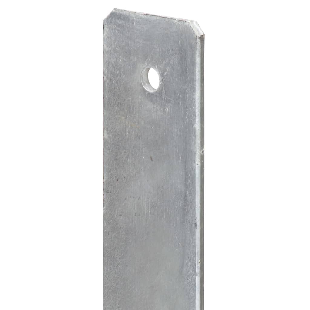 Pfostenträger 2 Stk. Silbern 14×6×60 cm Verzinkter Stahl