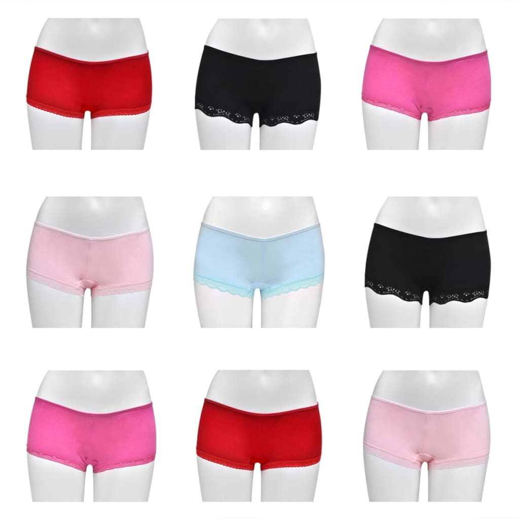 10 Pairs of Women‘s Hipster Underwear Mixed Colour & Style Size 38