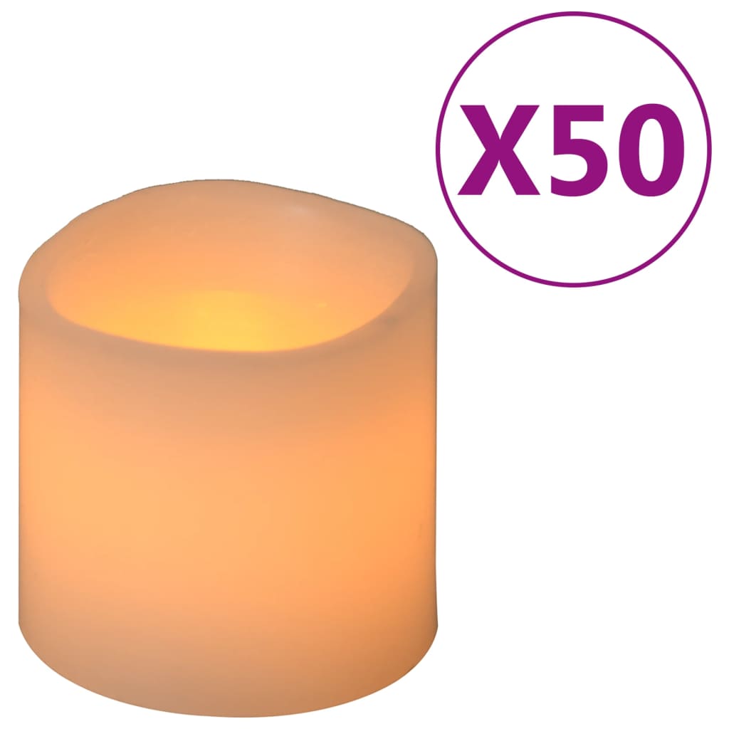 Elektrische LED-Kerzen 50 Stk. Warmweiss