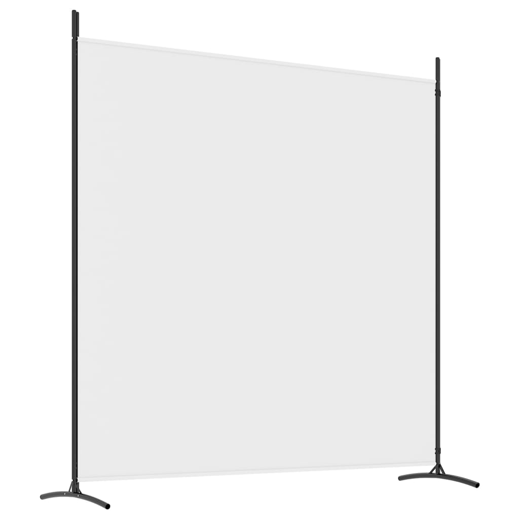 Cloison de séparation 2 panneaux Blanc 348x180 cm Tissu