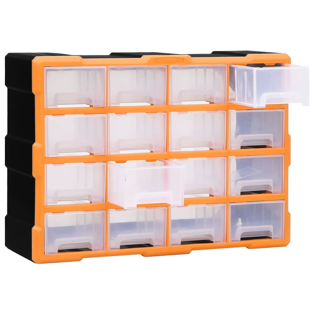 Multi-drawer Organiser with 16 Middle Drawers 52x16x37 cm