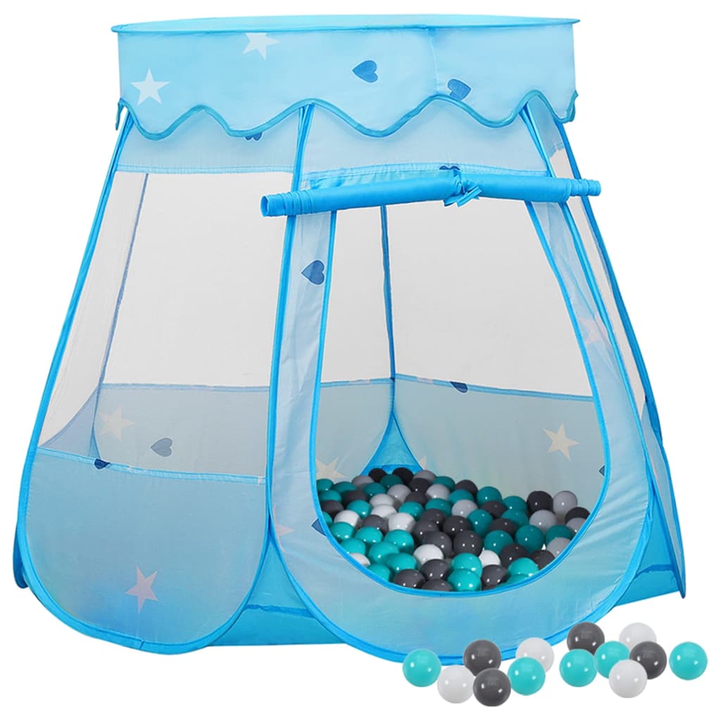 Children Play Tent with 250 Balls Blue 102x102x82 cm