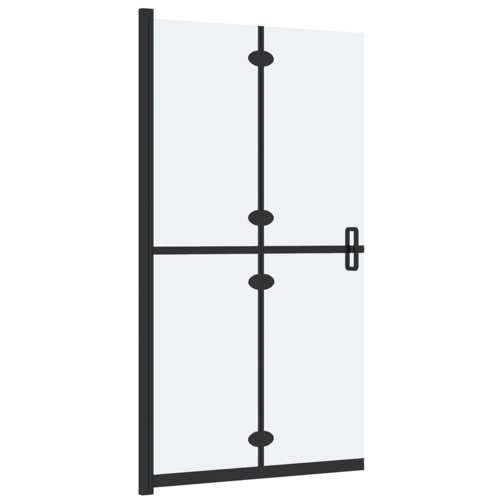 Foldable Walk-in Shower Wall Frosted ESG Glass 80x190 cm