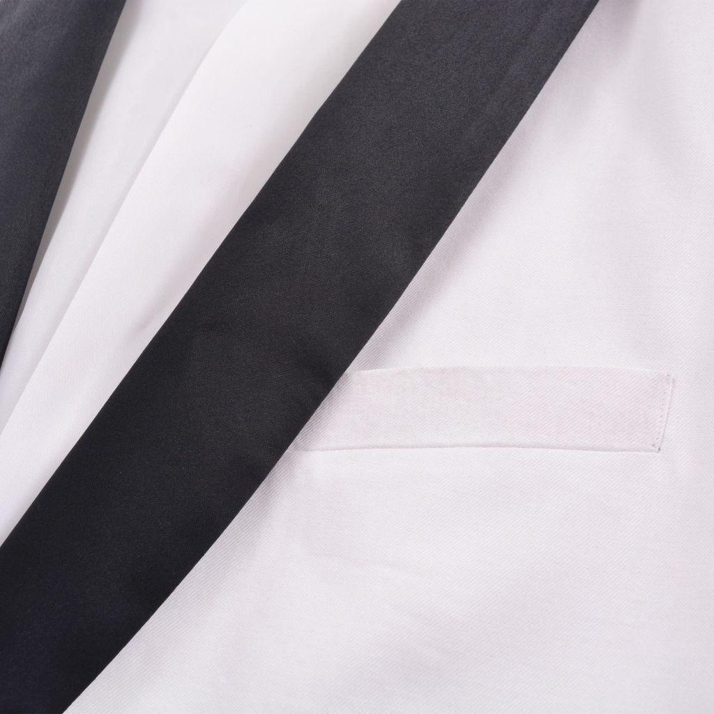Men's 2 pcs Black Tie Dinner Suit/Smoking Tuxedo Size 46 White