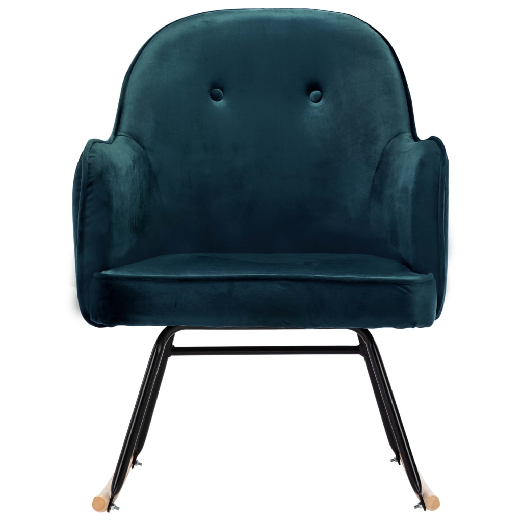 Rocking Chair Blue Velvet