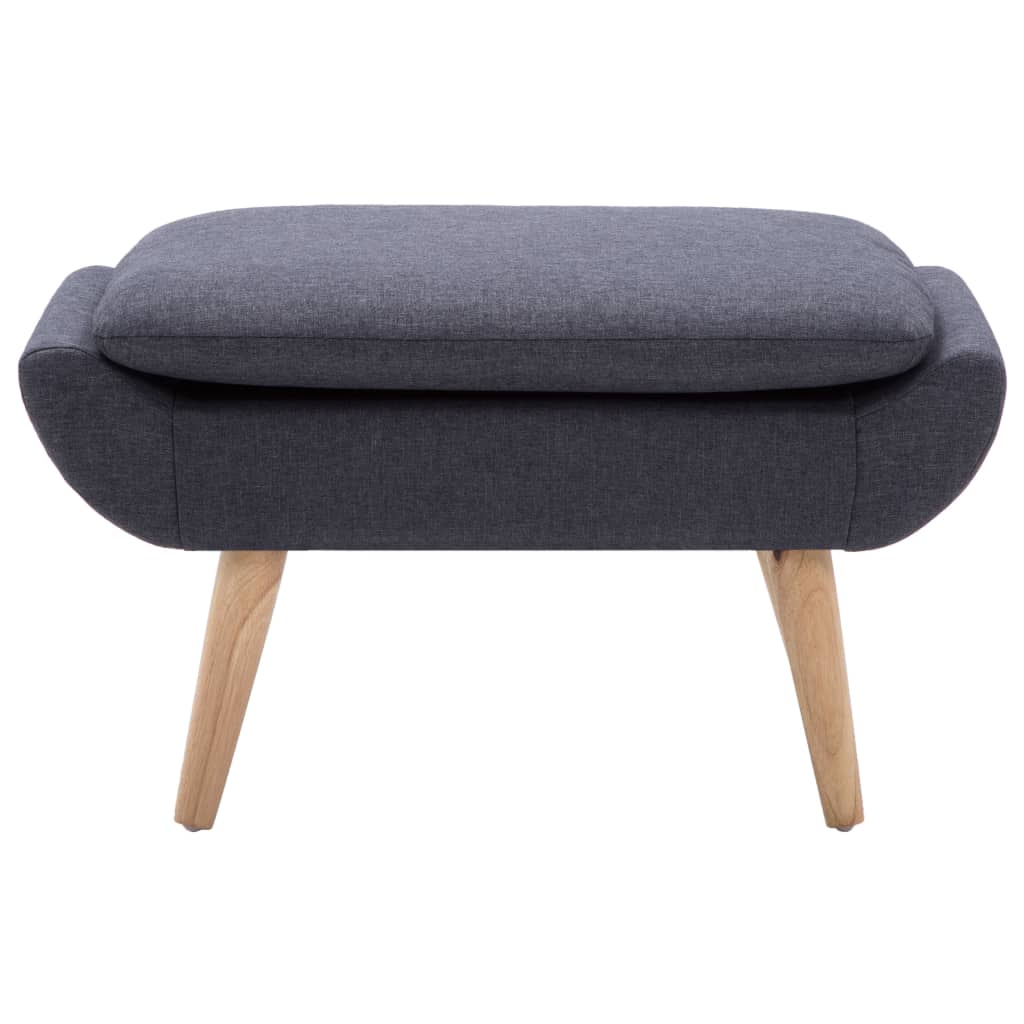 Footstool Fabric Upholstery 73x43x42 cm Dark Grey