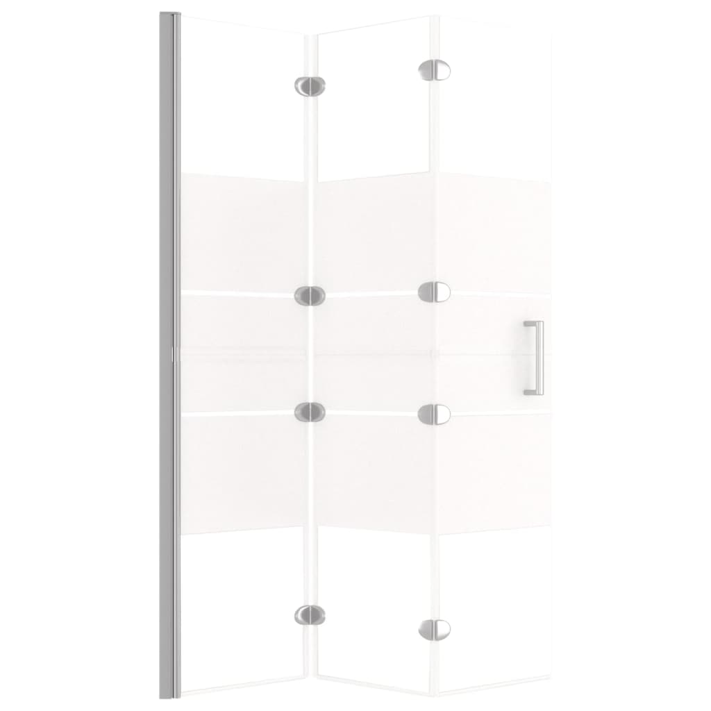 Folding Shower Enclosure ESG 100x140 cm White