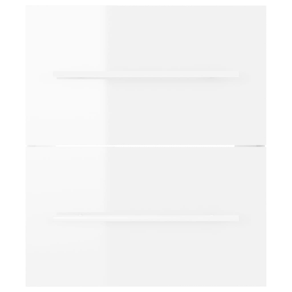 Armoire d'évier Blanc brillant 41x38,5x48 cm Bois d’ingénierie
