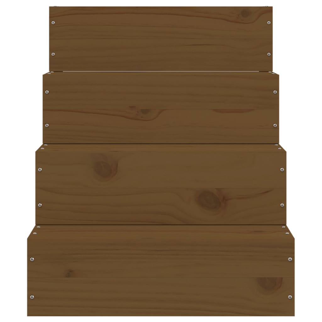 Pet Stair Honey Brown 40x49x47 cm Solid Wood Pine