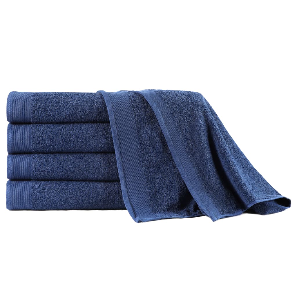 Bath Towel Set 5 pcs Cotton 450 gsm 100x150 cm Navy