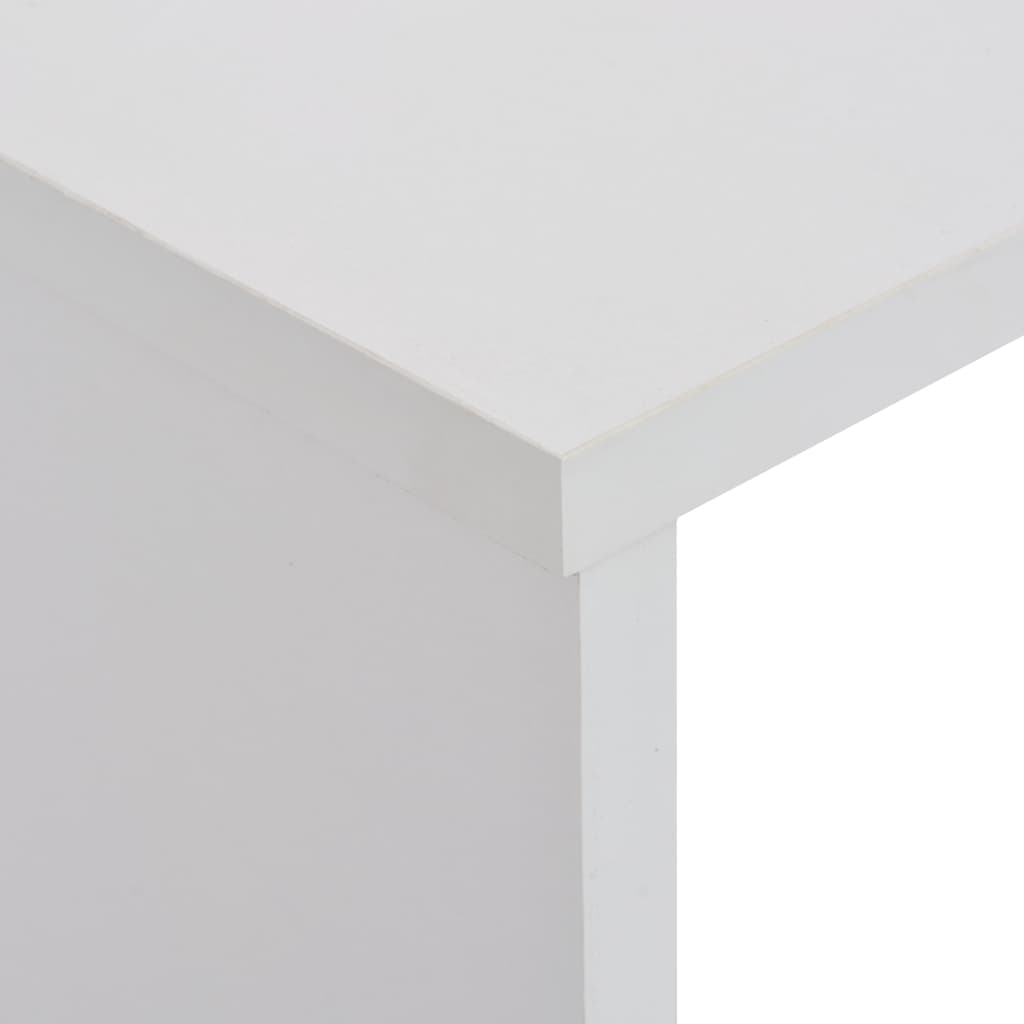 Bartisch mit 2 Tischplatten Weiss 130 x 40 x 120 cm
