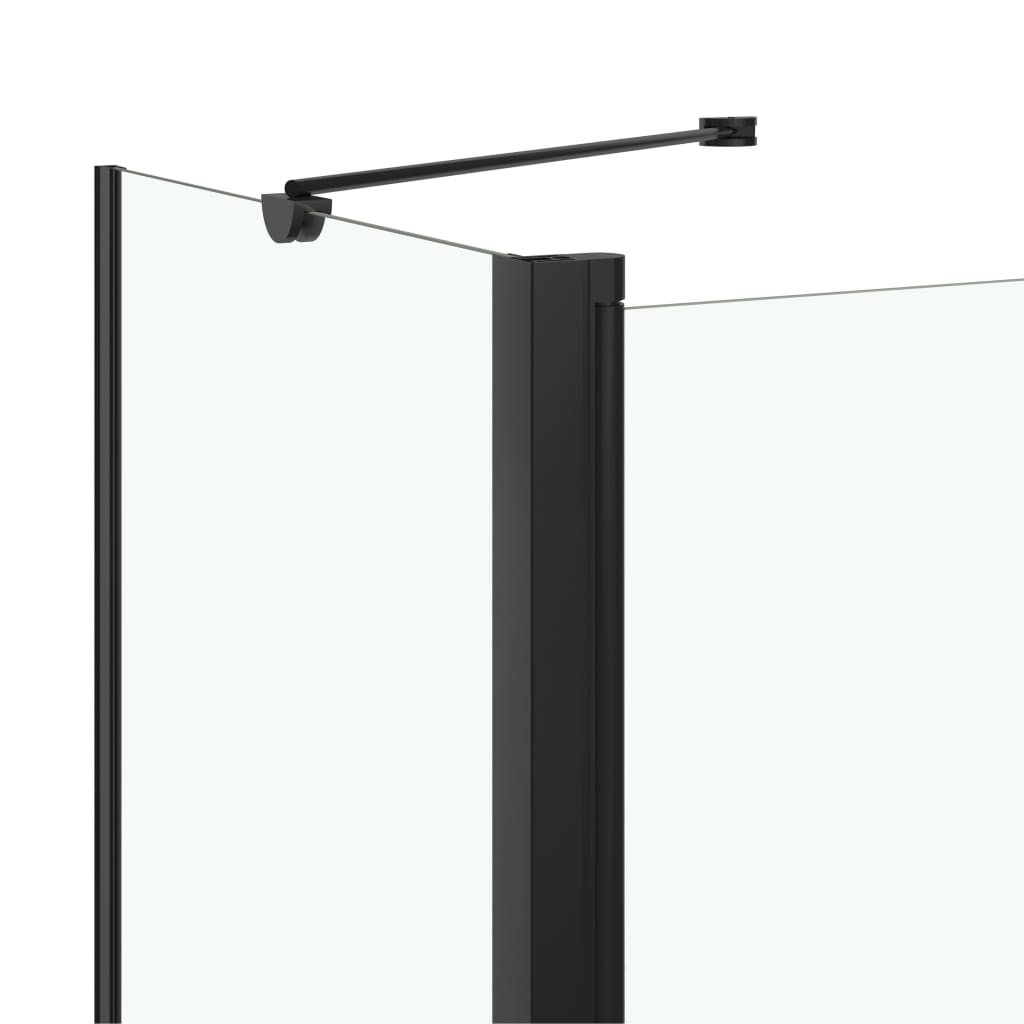 Bi-Folding Shower Enclosure ESG 120x68x130 cm Black