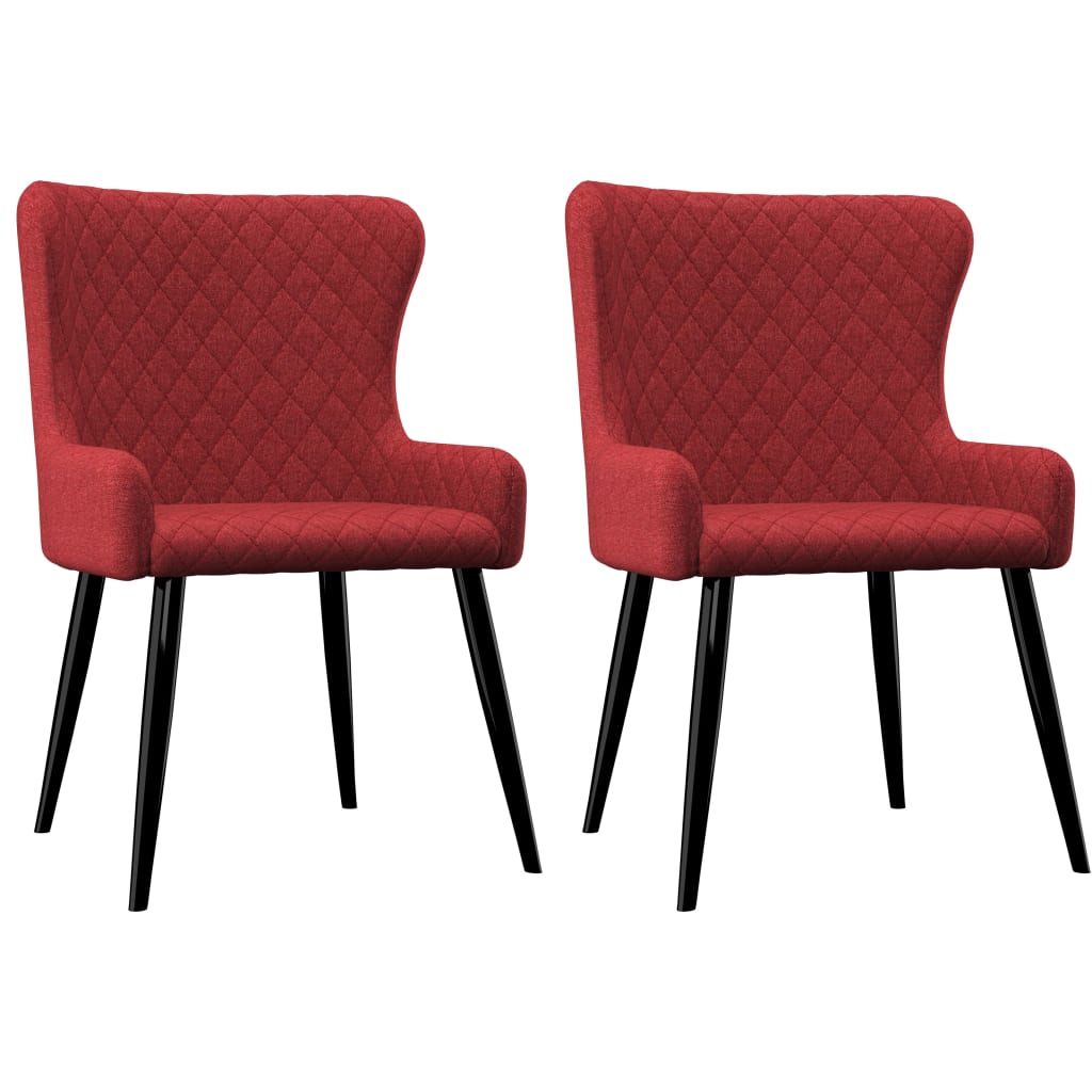 282523 Dining Chairs 2 pcs Burgundy Fabric