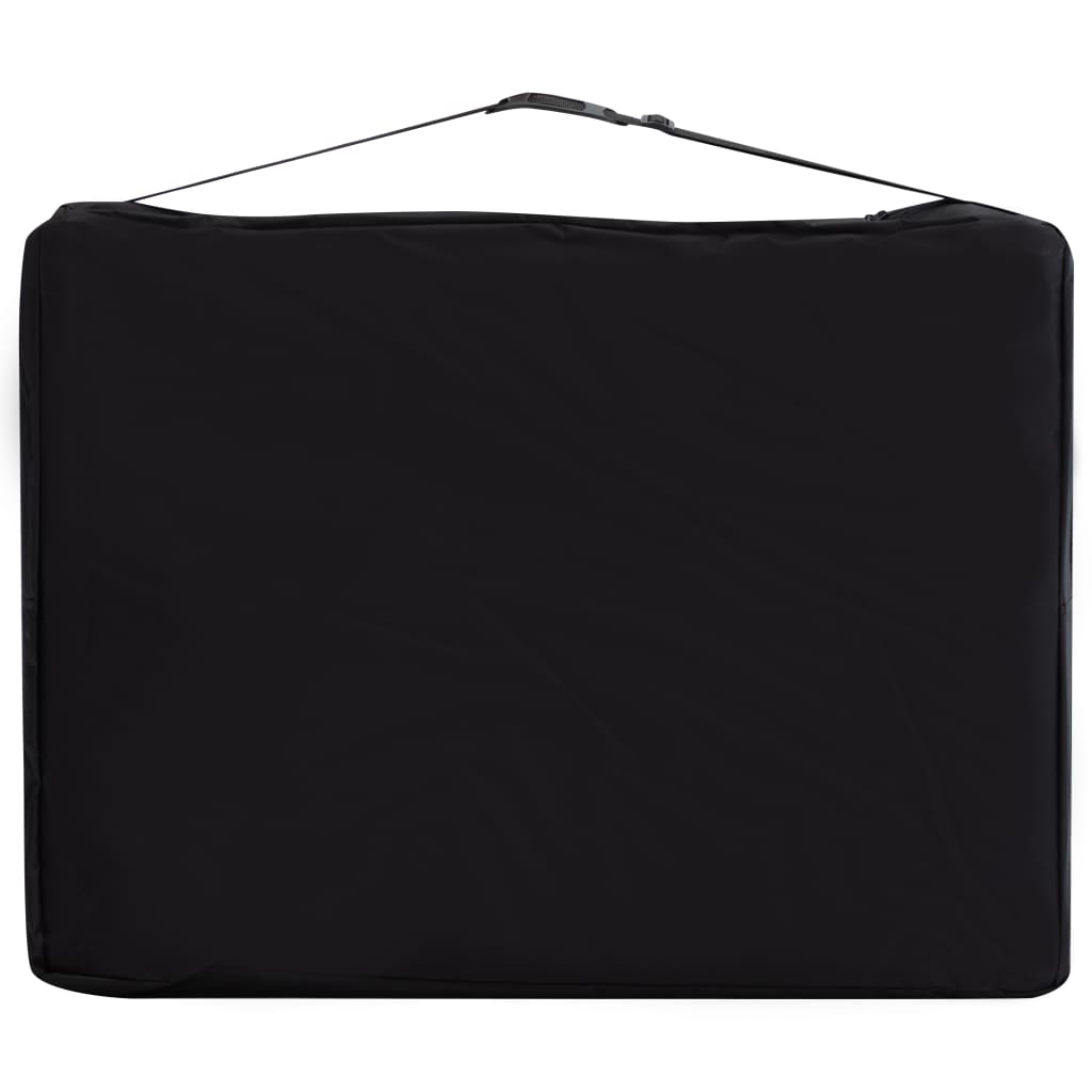 2-Zone Foldable Massage Table Aluminium Black and Orange